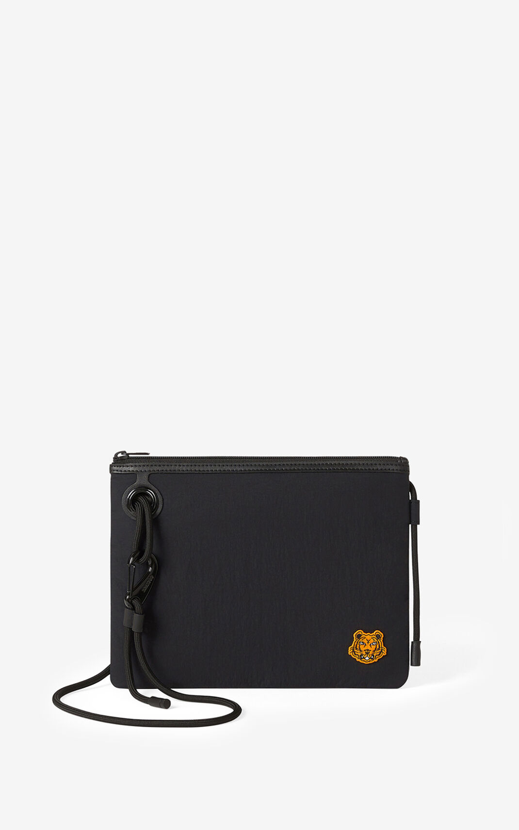 Pochette Kenzo Homme Tiger Crest with strap Noir NIVEC-6218